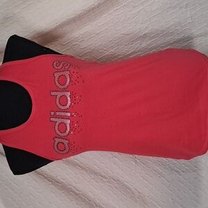 Adidas racer back tank top dark pink Juniors size XL